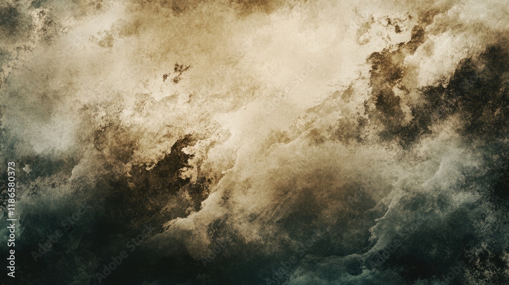 Aufkleber Dynamic vintage clouds with grunge texture for abstract nature art background soft blurred focus for postcards and creative designs