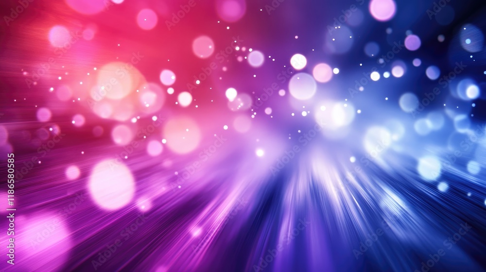 Poster colorful abstract background with soft bokeh effect and dynamic light rays for creative design and a