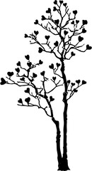 silhouette of tree