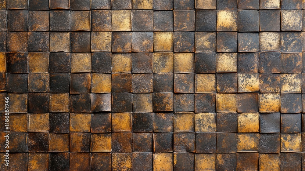 Poster vintage textured wall tiles in earthy tones ideal for creative design projects and background applic