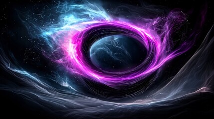 Fototapeta premium Transcendent Light Symphony Quantum Energetic Manifestations in Ethereal Cosmic Radiance A captivating digital painting that portrays a mesmerizing dance of luminous geometric structures