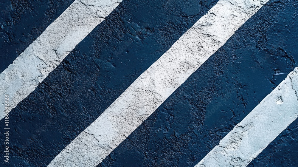 Poster diagonal white stripes on textured deep navy blue background artistic design element