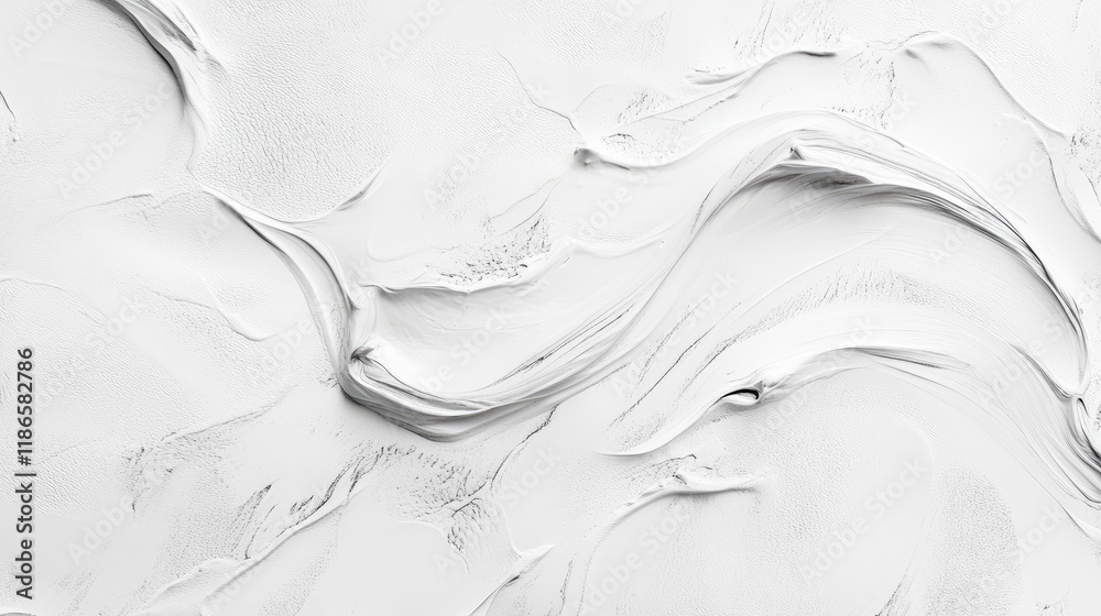Aufkleber White Abstract Textured Background with Smooth Wave Patterns Ideal for Design Projects and Text Overlay Space