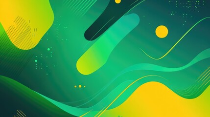 Obraz premium Colorful Abstract Design Featuring Green Shades and Smooth Curves for Modern Backgrounds and Creative Projects