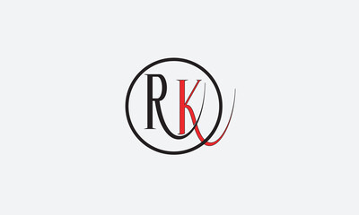 RK, KR, R , K , Abstract Letters Logo Monogram	