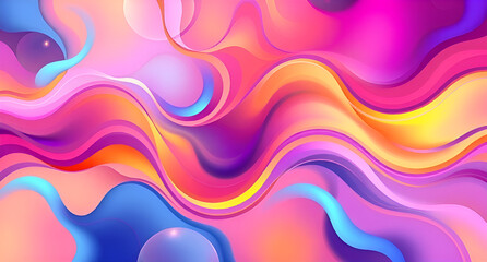 Obraz premium Dynamic Abstract Background with Fluid Colours and Geometric Shapes