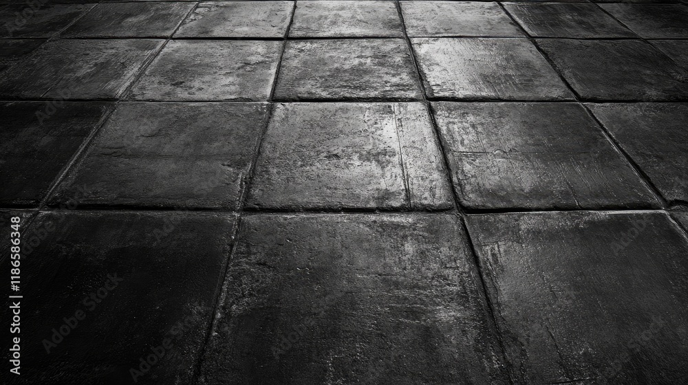 Poster Grunge textured concrete floor with a vintage appearance in a flat perspective for background and design use