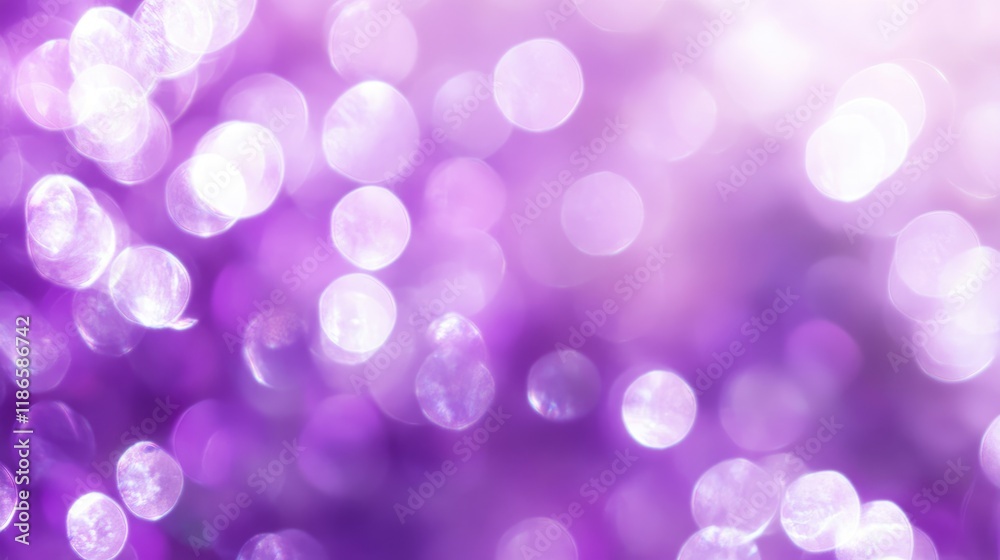 Aufkleber Violet and white dreamy bokeh background with soft natural light creating a calming and ethereal atmosphere suitable for various designs