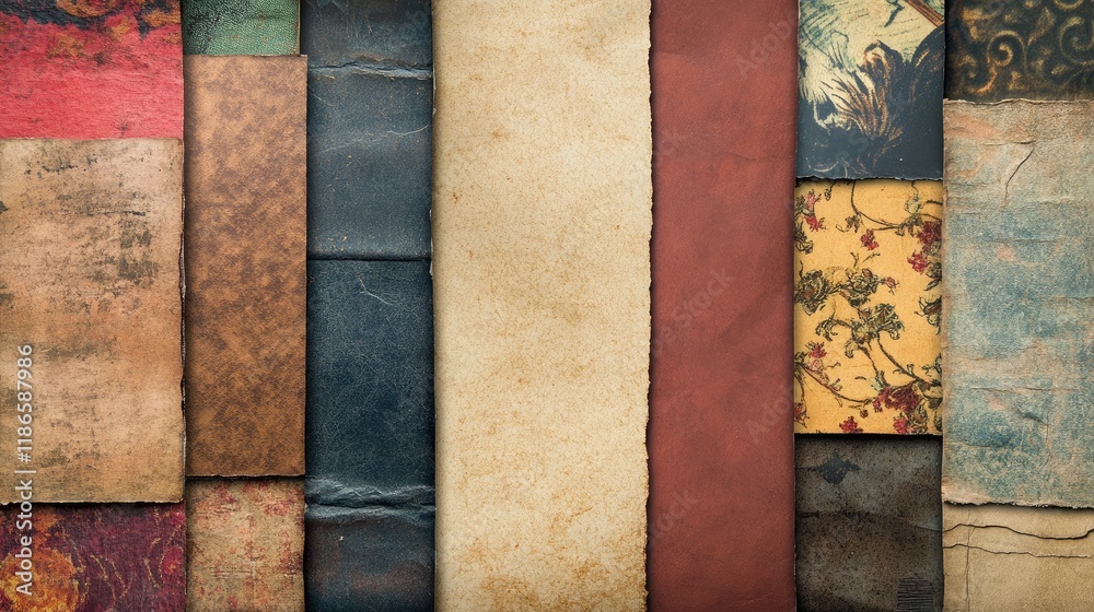 Poster Textured vintage paper backgrounds for creative design projects and artistic applications in retro and classic style.