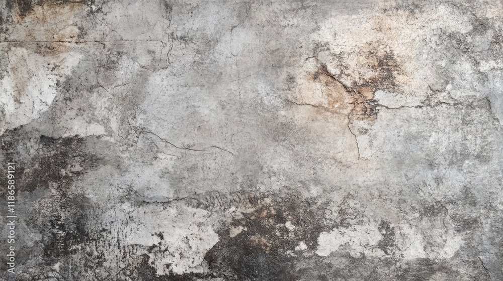 Poster grungy textured grey stone wall background with cracks and peeling surface suitable for vintage desi