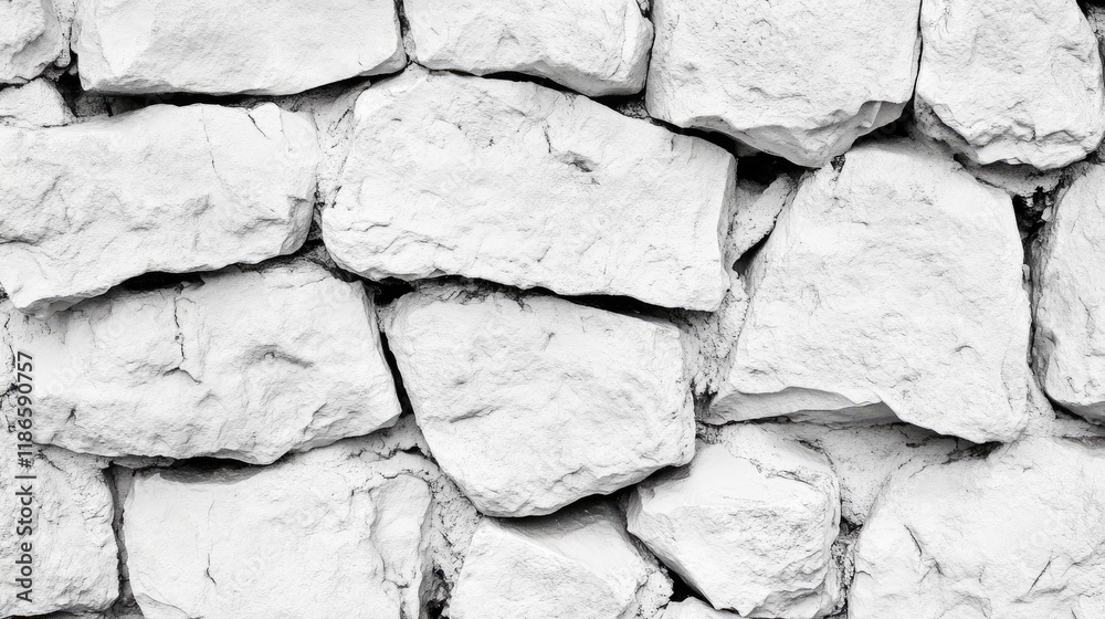 Aufkleber White textured stone wall background with blank space for text or branding in a high-quality image suitable for various design projects