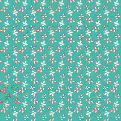 Geometric ethnic pattern on white background vector illustration.floral and little mice cartoon pixel art embroidery.design for texture,fabric,clothing,decoration,border,frame,wallpaper.
