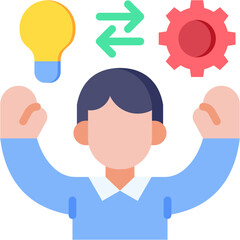 Proactive flat color icon