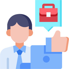 Job Satisfaction flat color icon