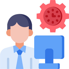 Work Efficiency flat color icon