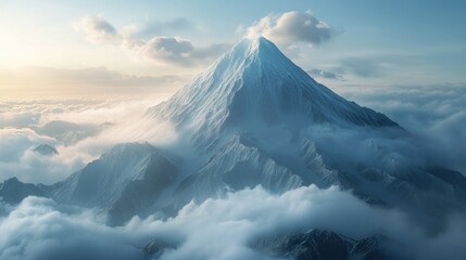 snow covered mountains