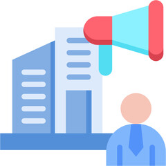Company Vacancy flat color icon