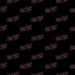 We ll miss you icon pattern seamless isolated on black background