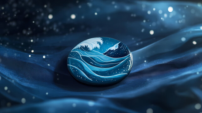 Button paragraf, impressum. Wavesong. Illustration