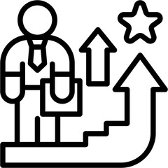 Career Rise line icon