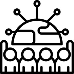Sociology line icon