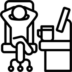 Career Break line icon