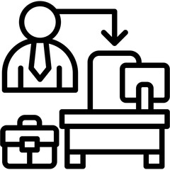 Job Position line icon