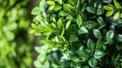 Obraz premium Lush artificial evergreen plants for interior decoration enhancing aesthetics and providing a touch of nature indoors
