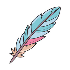 Obraz premium bird feather vector icon, pet day vector illustration - simple illustration of bird feather perfect for logos, and pet day-themed designs.