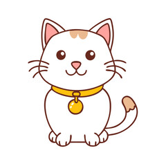 cat collar with bell vector icon, pet day vector illustration - simple illustration of cat collar with bell perfect for logos, and pet day-themed designs.