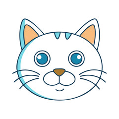 cat face vector icon, pet day vector illustration - simple illustration of cat face perfect for logos, and pet day-themed designs.