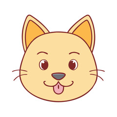 cat face vector icon, pet day vector illustration - simple illustration of cat face perfect for logos, and pet day-themed designs.