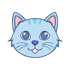 cat face vector icon, pet day vector illustration - simple illustration of cat face perfect for logos, and pet day-themed designs.