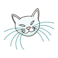 cat s whiskers vector icon, pet day vector illustration - simple illustration of cat s whiskers perfect for logos, and pet day-themed designs.