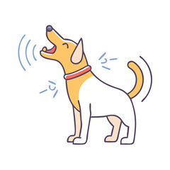 dog barking vector icon, pet day vector illustration - simple illustration of dog barking perfect for logos, and pet day-themed designs.