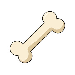 dog bone vector icon, pet day vector illustration - simple illustration of dog bone perfect for logos, and pet day-themed designs.