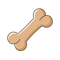 dog bone treat vector icon, pet day vector illustration - simple illustration of dog bone treat perfect for logos, and pet day-themed designs.