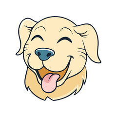 dog smiling vector icon, pet day vector illustration - simple illustration of dog smiling perfect for logos, and pet day-themed designs.