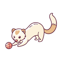 ferret playing vector icon, pet day vector illustration - simple illustration of ferret playing perfect for logos, and pet day-themed designs.