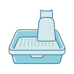 litter box vector icon, pet day vector illustration - simple illustration of litter box perfect for logos, and pet day-themed designs.