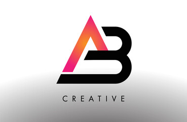 AB Letter Design Logo. AB creative icon Vector Illustration
