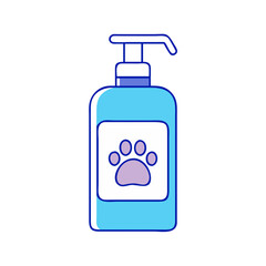 pet shampoo bottle vector icon, pet day vector illustration - simple illustration of pet shampoo bottle perfect for logos, and pet day-themed designs.