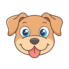 puppy face vector icon, pet day vector illustration - simple illustration of puppy face perfect for logos, and pet day-themed designs.