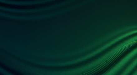 Fototapeta premium Green abstract background featuring flowing waves, creating a serene and dynamic visual effect.