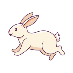 rabbit hopping vector icon, pet day vector illustration - simple illustration of rabbit hopping perfect for logos, and pet day-themed designs.