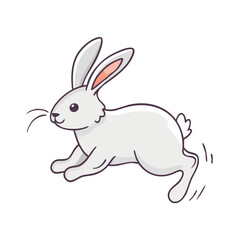 rabbit hopping vector icon, pet day vector illustration - simple illustration of rabbit hopping perfect for logos, and pet day-themed designs.