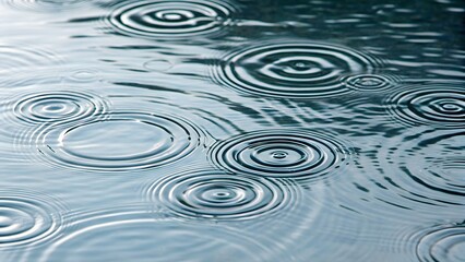 Abstract Water Ripples with Calming Minimalist Overlays