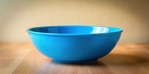 Simple Blue Plastic Bowl - Versatile Everyday Utility Dish
