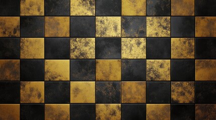 Textured seamless wallpaper tile in black and gold for elegant backgrounds and design projects. Perfect for interior decor and digital use.