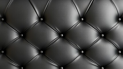 Fototapeta premium Gray Leather Couch Texture Close Up Classic Sofa Headboard Upholstery Seamless Design for Interior Decoration and Fabric Patterns